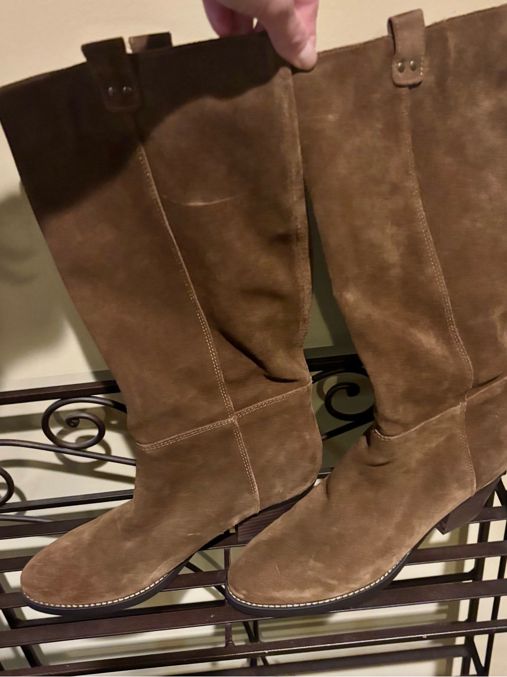 Nwot Crown Vintage Women's Tall Suede Pull-On Boots In 7.5